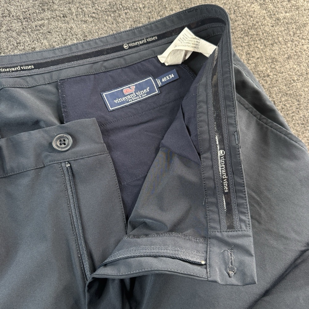 Vineyard Vines Pant Mens 40x34 Golf Performance Casual Navy Blue EUC - Picture 3 of 8